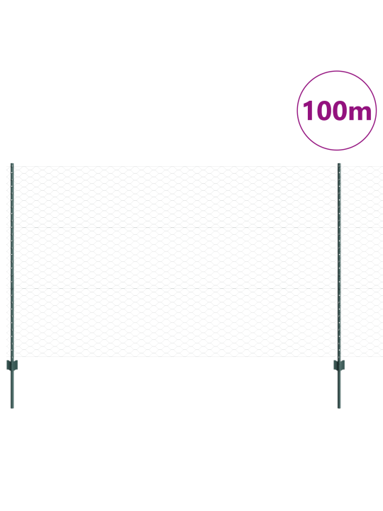 Zahradní sloupky 11 ks u-channel zelená 140 cm ocel