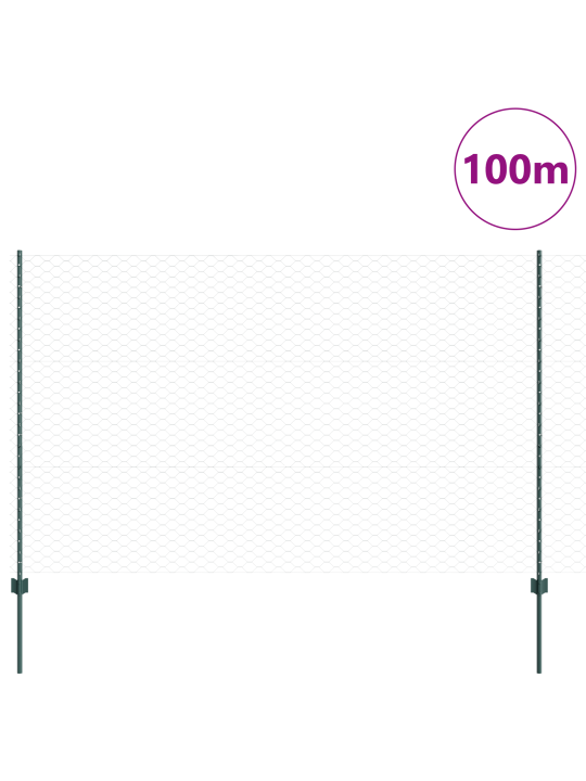 Plotové sloupky 11 ks u-kanál zelené 150 cm ocel