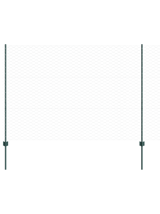Plotové sloupky 11 ks u-kanál zelené 150 cm ocel