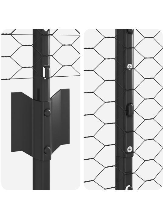 Plotové sloupky 10 ks u-kanál šedé 120 cm ocel