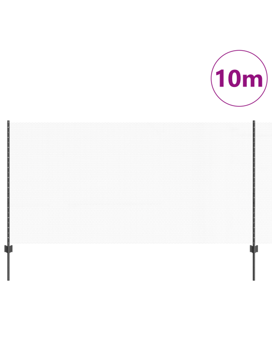 Plotové sloupky 10 ks u-kanál šedé 120 cm ocel