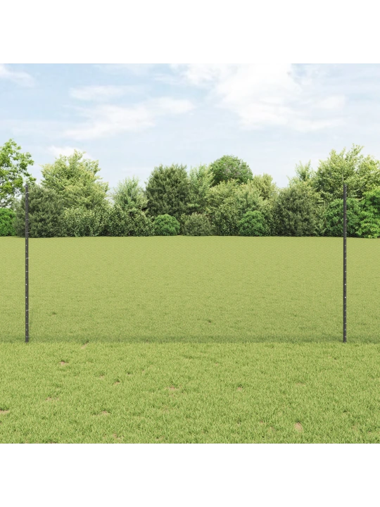 Plotové sloupky 10 ks u-kanál šedé 120 cm ocel