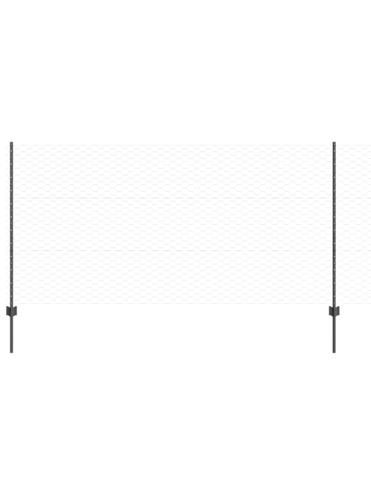 Plotové sloupky 10 ks u-channel šedé 120 cm ocel