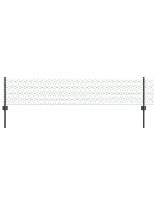 Plotové sloupky 11 ks u-channel šedé 40 cm ocel
