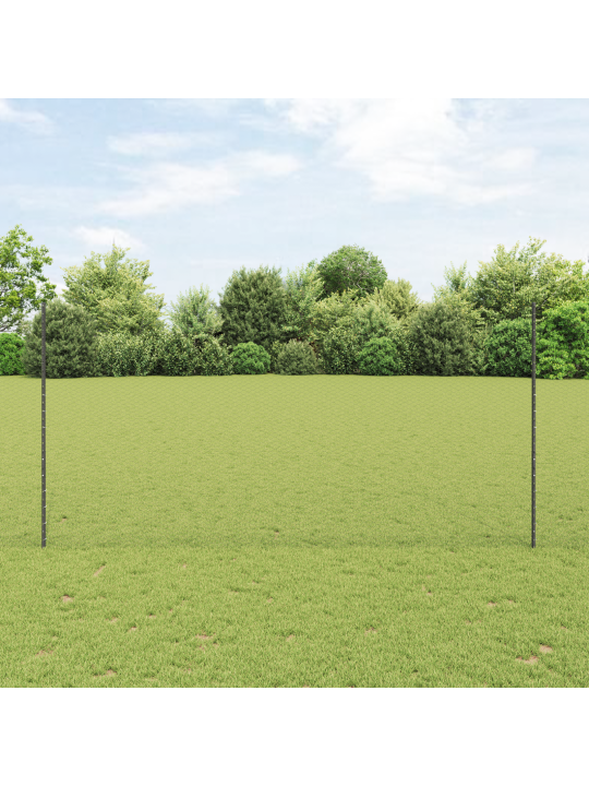 Plotové sloupky 22 ks u-kanál šedé 160 cm ocel