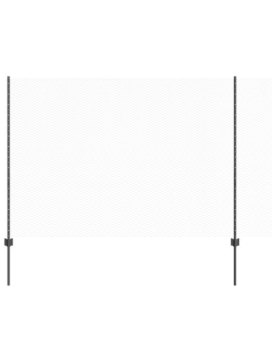 Plotové sloupky 22 ks u-kanál šedé 160 cm ocel