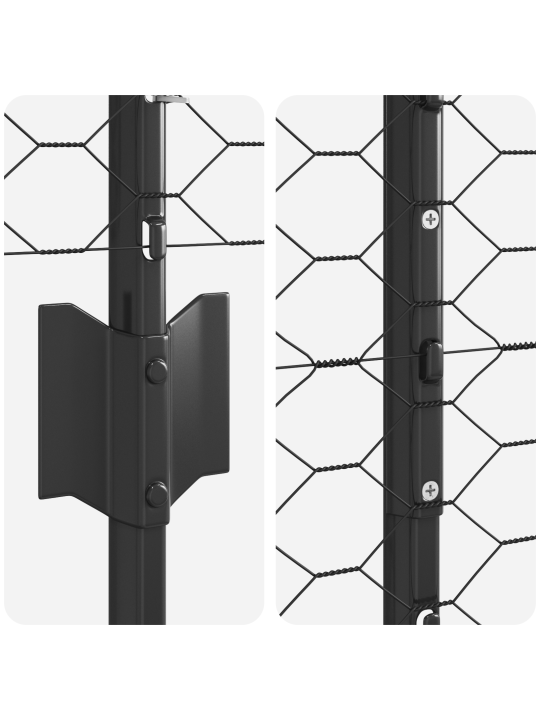 Plotové sloupky 22 ks u-channel šedá 140 cm ocel