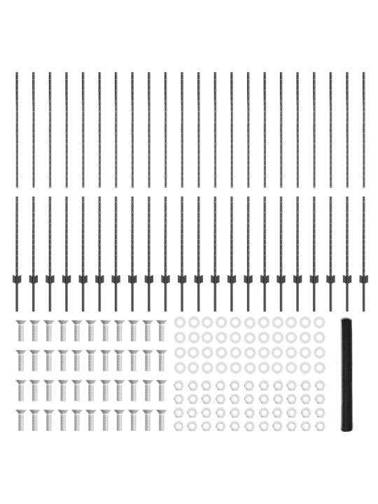 Plotové sloupky 22 ks u-channel šedá 150 cm ocel