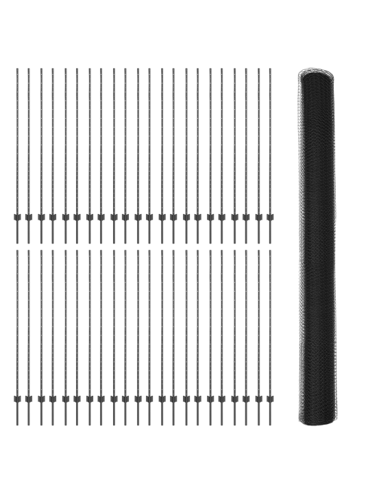 Příspěvky pro plot 22 ks u-channel šedé 160 cm ocel