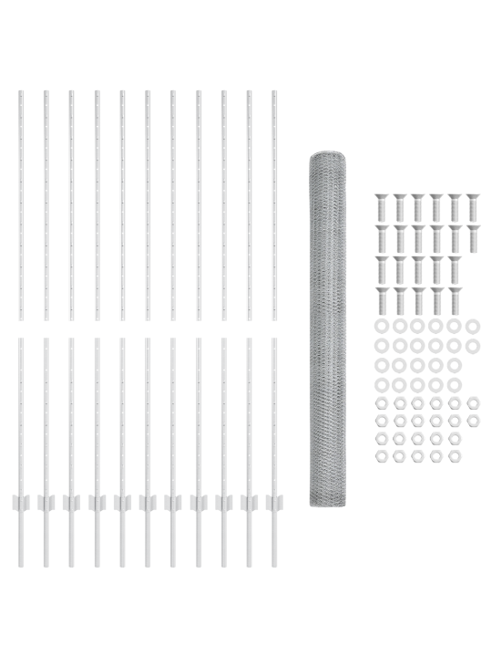 Plotové sloupky 22 ks u-kanál 160 cm pozinkovaná ocel