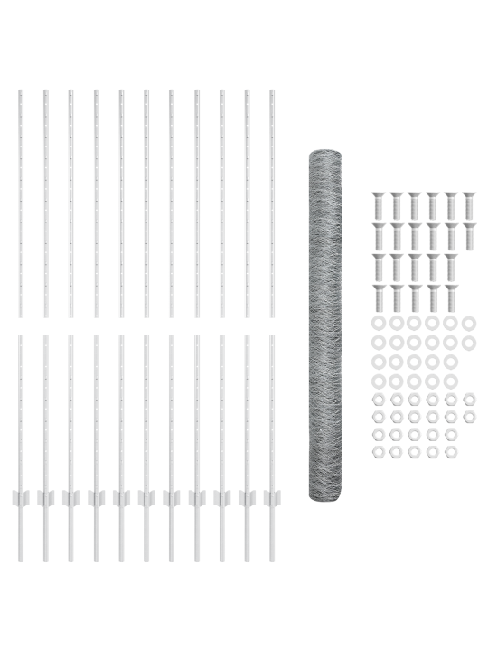 Plotové sloupky 22 ks u-channel 160 cm pozinkovaná ocel