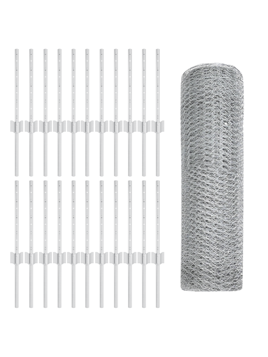 Plotové sloupky 11 ks u-channel 40 cm pozinkovaná ocel