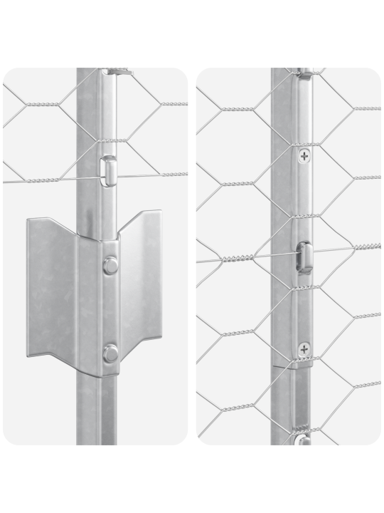 Plotové sloupky 22 ks u-channel 150 cm galvanizovaná ocel