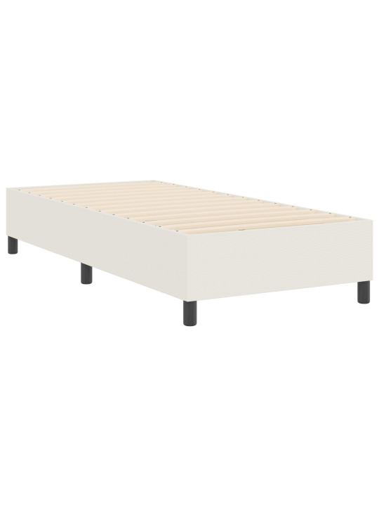 Box spring postel krémová 80x200 cm manšestr