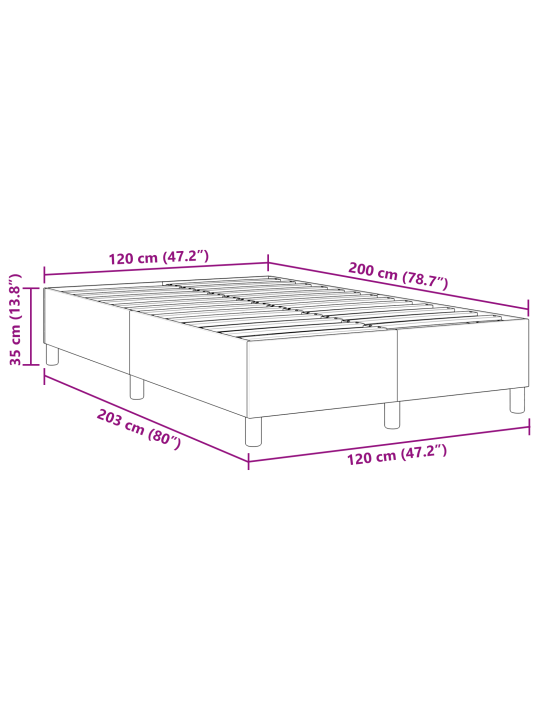 Box spring postel modrá 120x200 cm manšestr