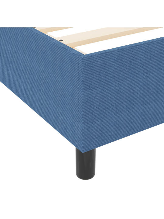 Box spring postel modrá 140x200 cm zamatová látka