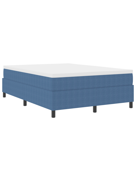 Box spring postel modrá 140x200 cm zamatová látka