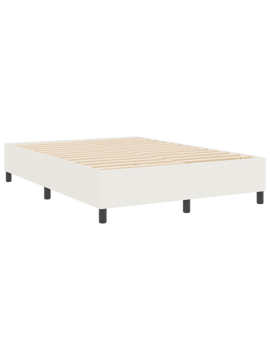 Box spring postel krémová 160x200 cm zamatová tkanina