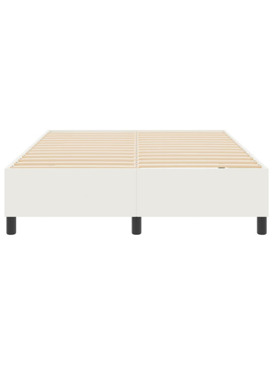 Box spring postel krémová 160x200 cm zamatová tkanina