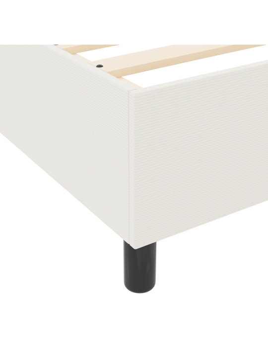 Box spring postel krémová 200x200 cm manšestr