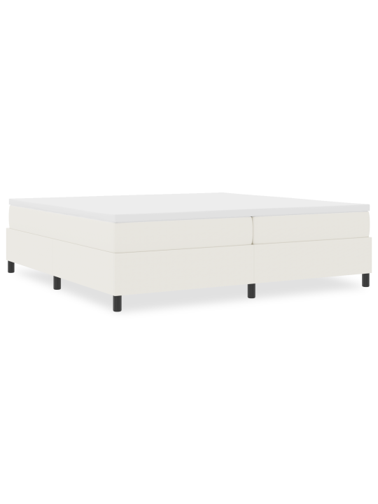 Box spring postel krémová 200x200 cm manšestr