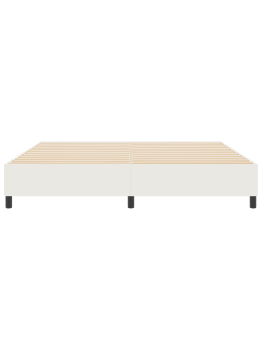 Box spring postel krémová 200x200 cm manšestr