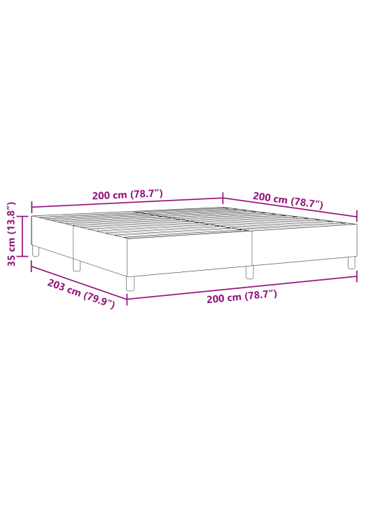 Box spring postel krémová 200x200 cm manšestr