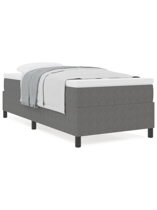 Box spring bed s matrací světle šedý 90x200 cm kordurová tkanina