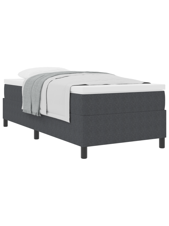 Box spring bed s matrací tmavě šedá 90x200 cm kordurovník