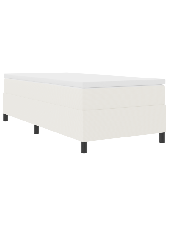 Box spring postel s matrací krémovou 90x200 cm kordurová tkanina