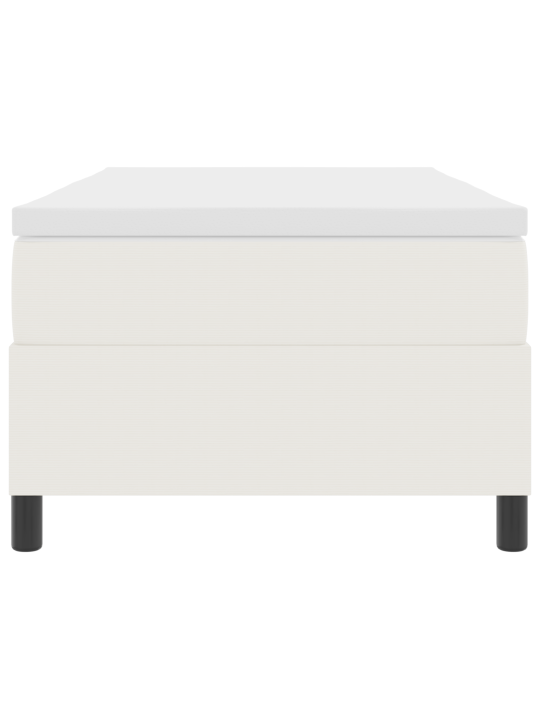 Box spring postel s matrací krémovou 90x200 cm kordurová tkanina
