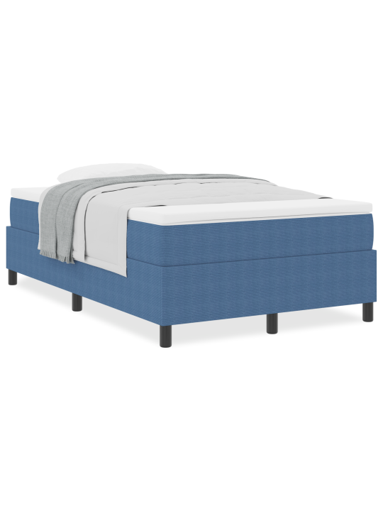 Box spring postel s matrací modrá 120x200 cm kordurová látka