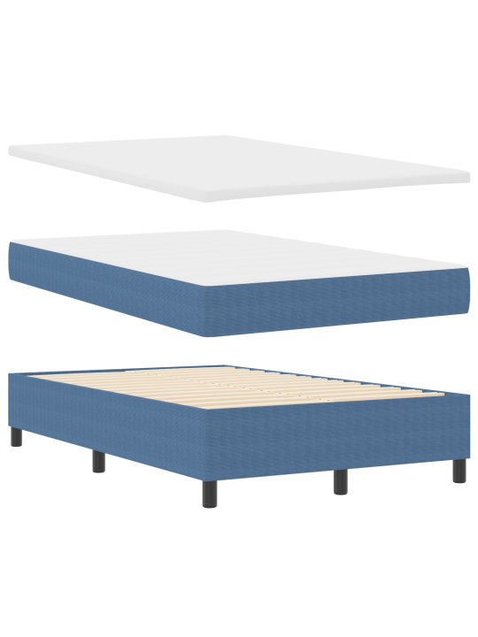 Box spring postel s matrací modrá 120x200 cm kordurová látka