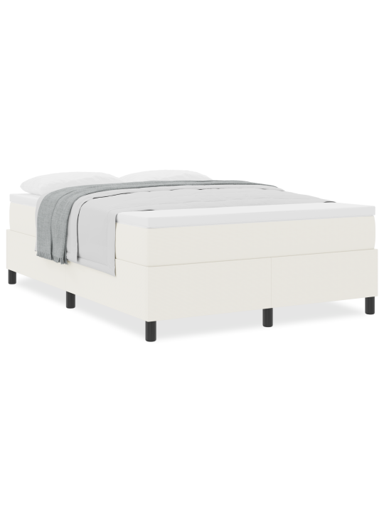 Box spring bed s matrací krémová 160x200 cm kordurovní látka
