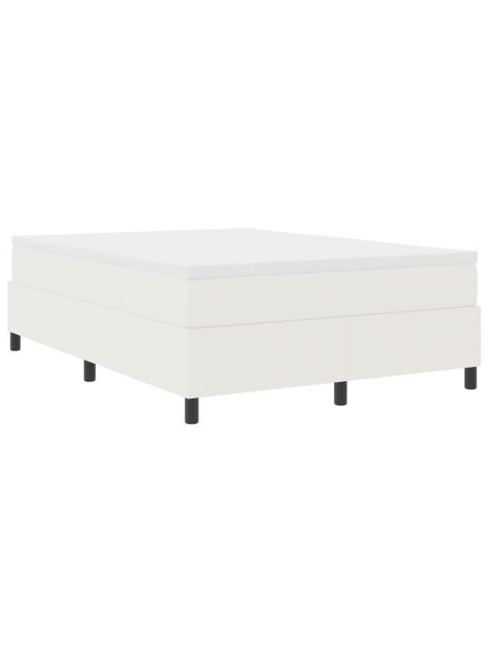 Box spring bed s matrací krémová 160x200 cm kordurovní látka