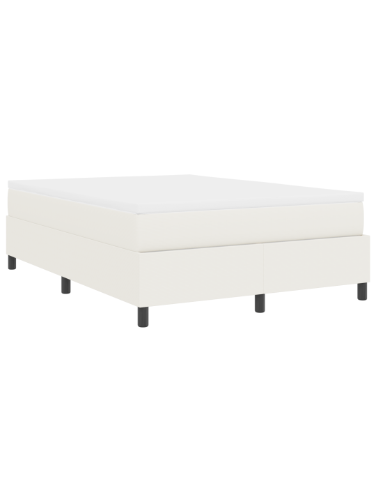 Box spring bed s matrací krémová 160x200 cm kordurovní látka