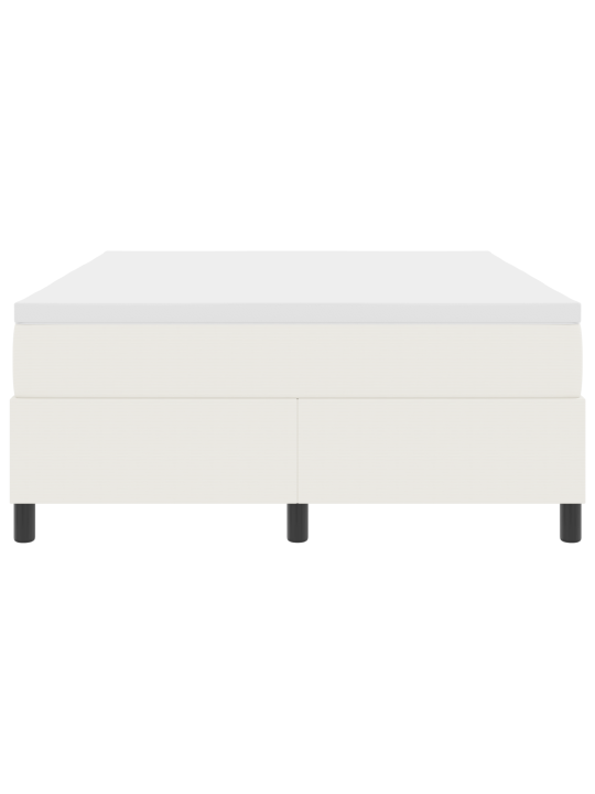 Box spring bed s matrací krémová 160x200 cm kordurovní látka