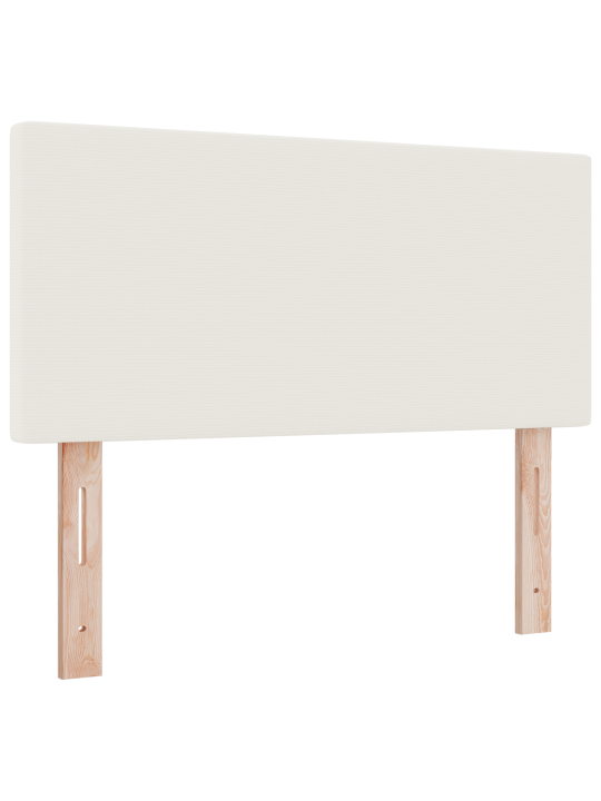 Box spring postel s matrací krémová 90x200 cm kordurová látka