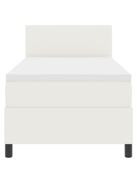 Box spring postel s matrací krémová 90x200 cm kordurová látka