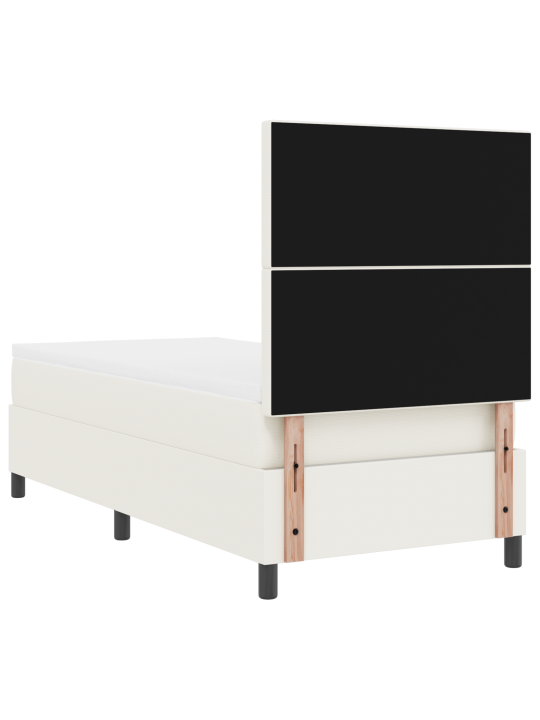 Box spring postel s matrací krémová 80x200 cm kordurová tkanina