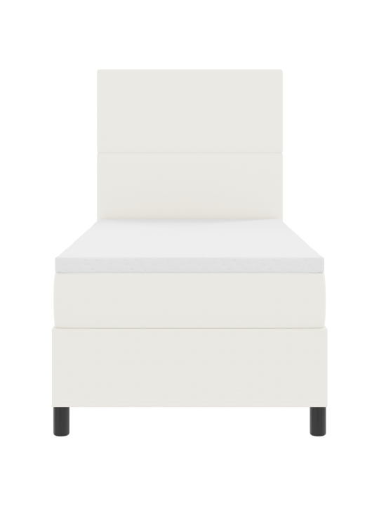 Box spring postel s matrací krémová 80x200 cm kordurová tkanina