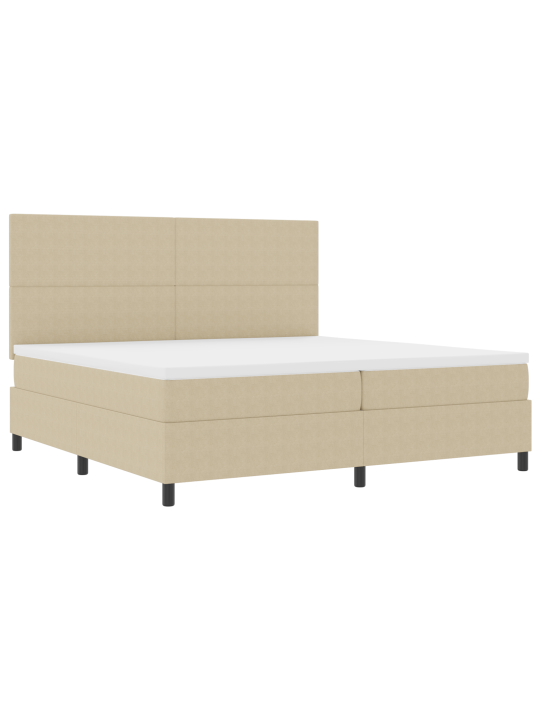 Box spring postel s matrací světle zeleno šedá 200x200 cm kordurová tkanina