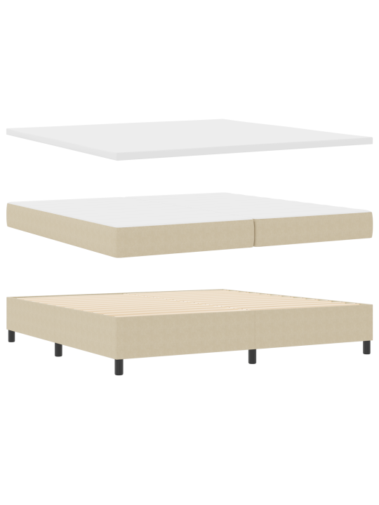 Box spring postel s matrací světle zeleno šedá 200x200 cm kordurová tkanina