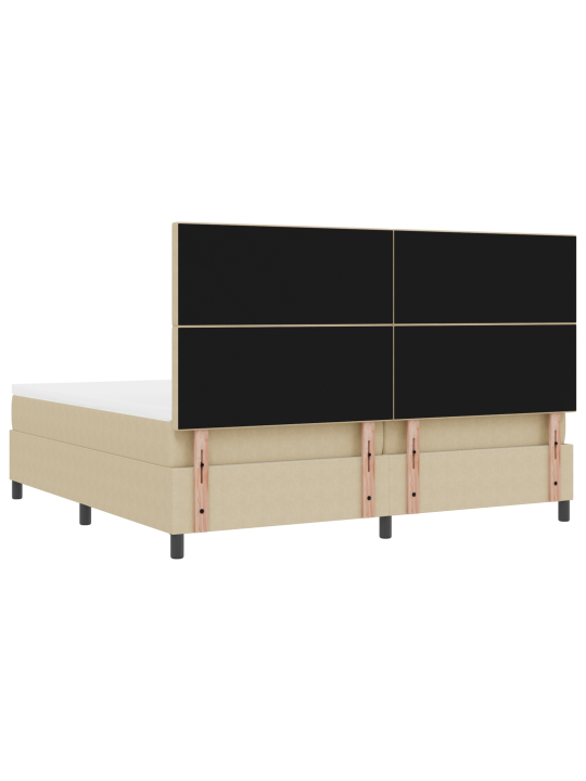 Box spring postel s matrací světle zeleno šedá 200x200 cm kordurová tkanina