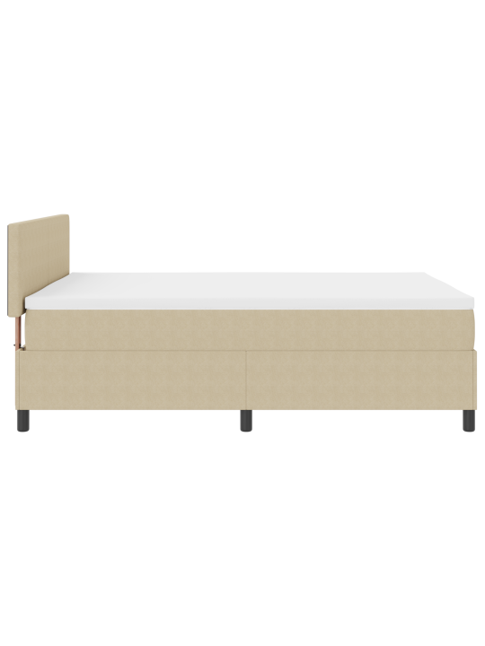 Box spring bed s matrací & led světlem světle šedá 140x200 cm sametová tkanina
