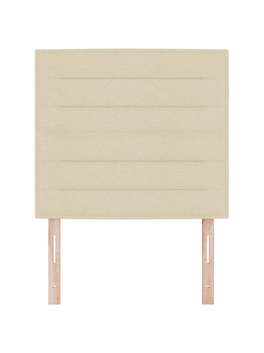 Čelo postele s liniovým designem krémové 100 cm tkanina