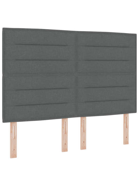Čelo postele lines design tmavě šedé 140 cm tkaniny
