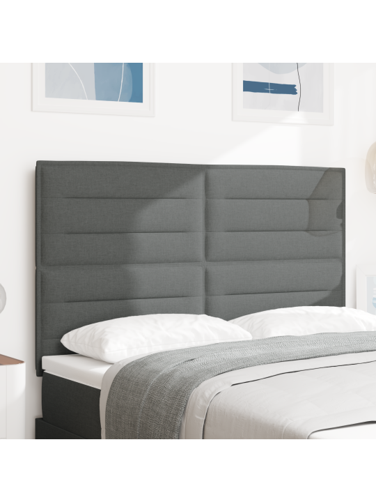 Čelo postele lines design tmavě šedé 140 cm tkaniny