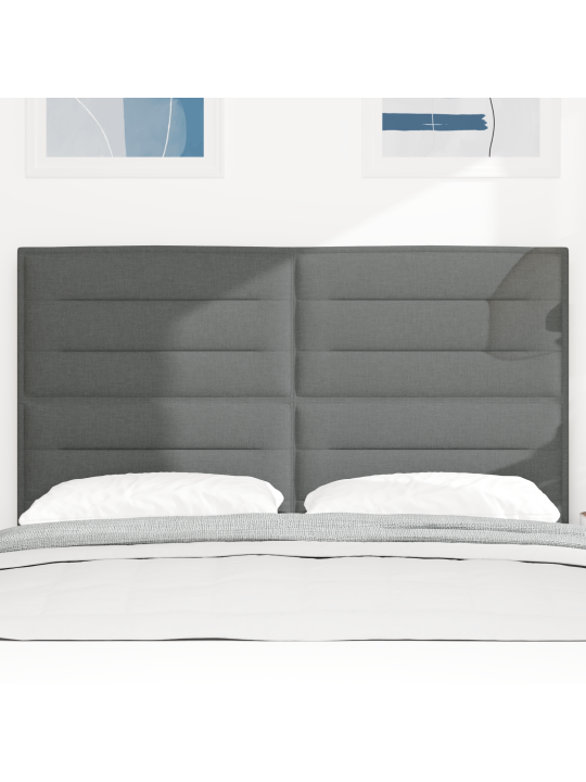 Čelo postele lines design tmavě šedé 140 cm tkaniny