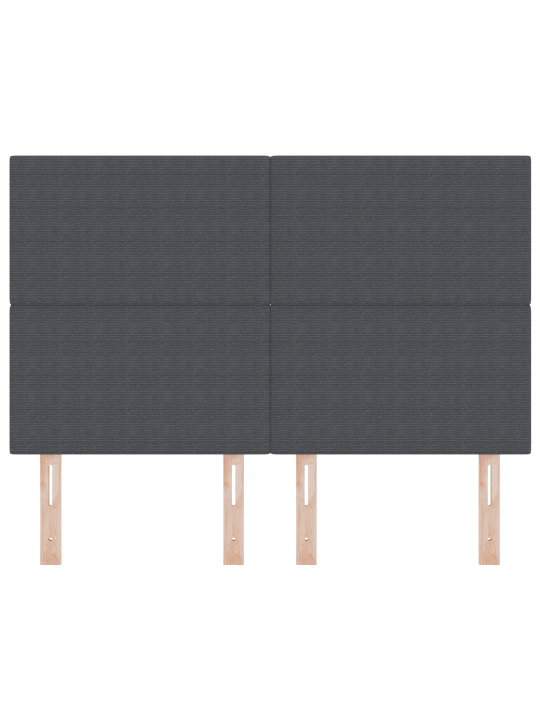 Čelo postele jednoduchý design tmavě šedé 140 cm manšestr